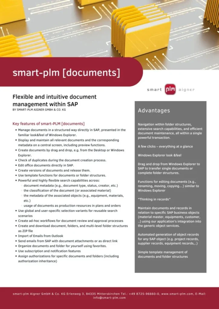smart-plm [documents] - auf einen Blick